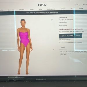 Jade one piece swimsuit new without tags